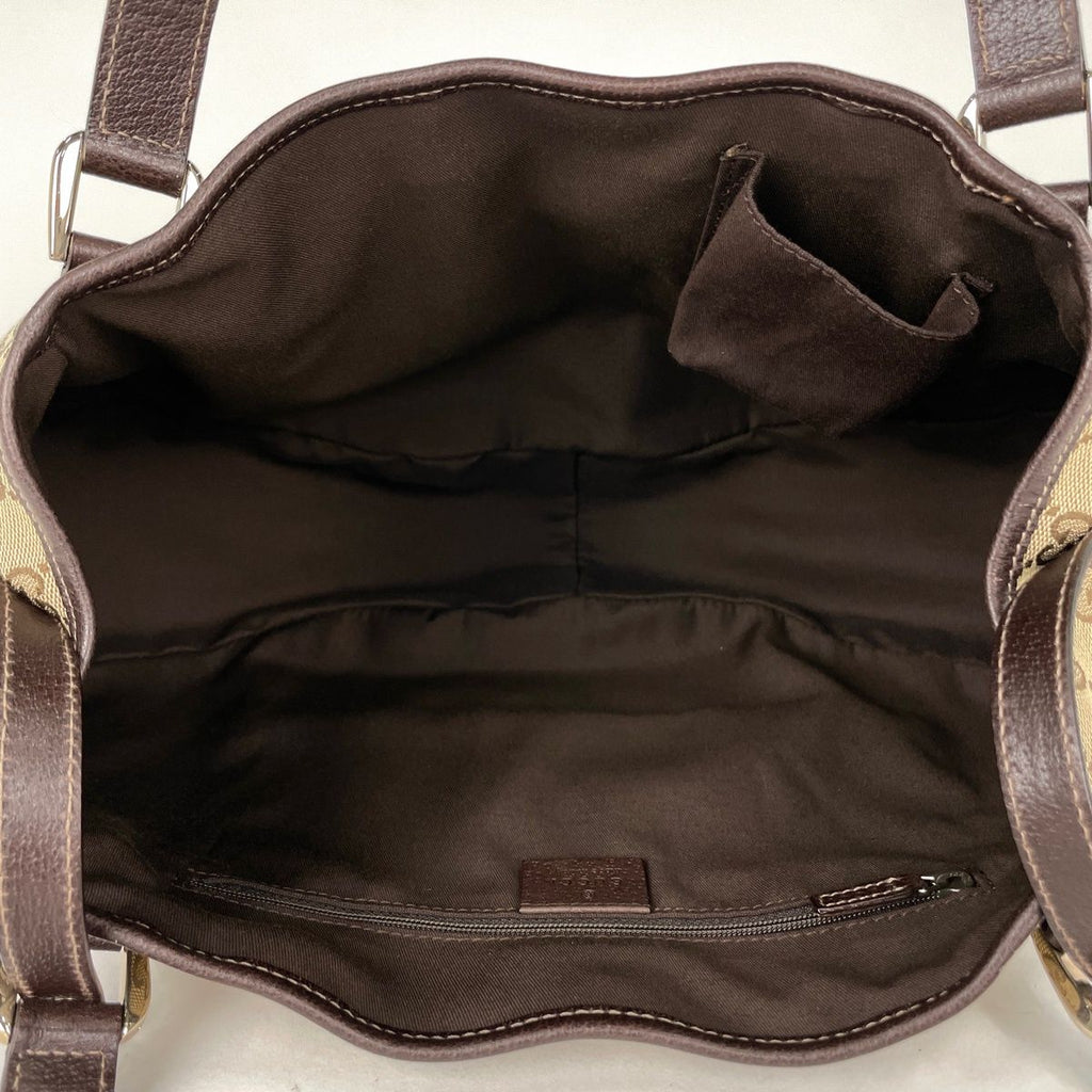 Gucci GG Pattern Tote Abbey Canvas Beige Brown — view 7