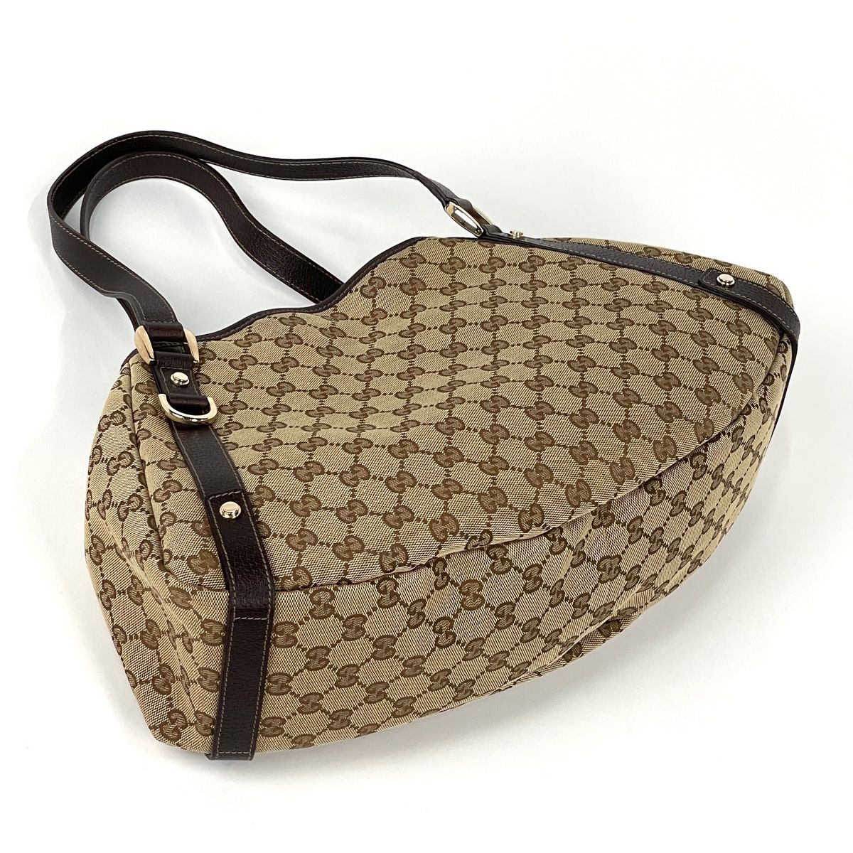 Gucci GG Pattern Tote Abbey Canvas Beige Brown — view 2
