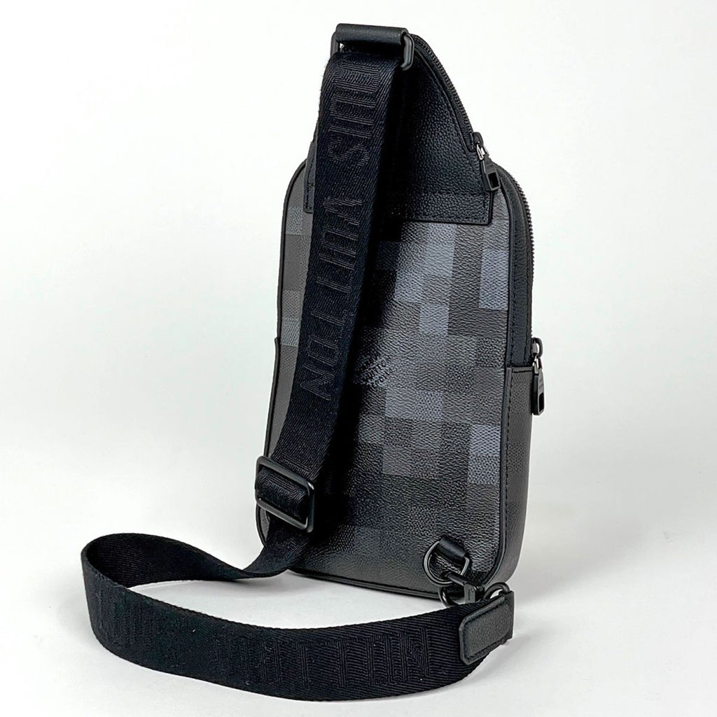 Louis Vuitton Avenue Sling Bag PM Damoflage Leather Black — view 2