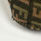 Fendi Zucchino Pattern Shoulder Bag Mamma Baguette Canvas Green Brown — view 4