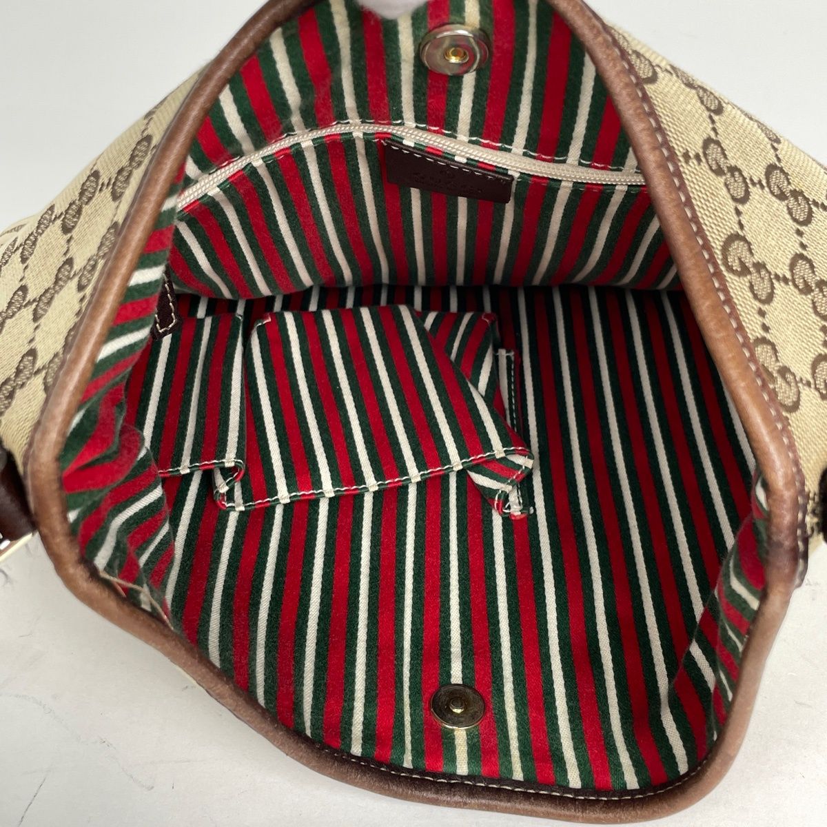 Gucci GG Pattern Shoulder Bag Canvas Beige Brown — view 8