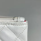 Chanel Cambon Line Shoulder Bag CC Logo Leather White — view 6