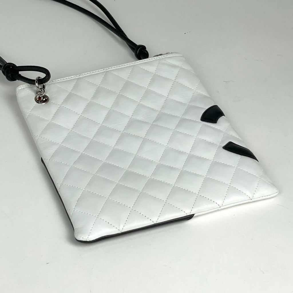 Chanel Cambon Line Shoulder Bag CC Logo Leather White — view 2