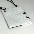 Chanel Cambon Line Shoulder Bag CC Logo Leather White — view 2