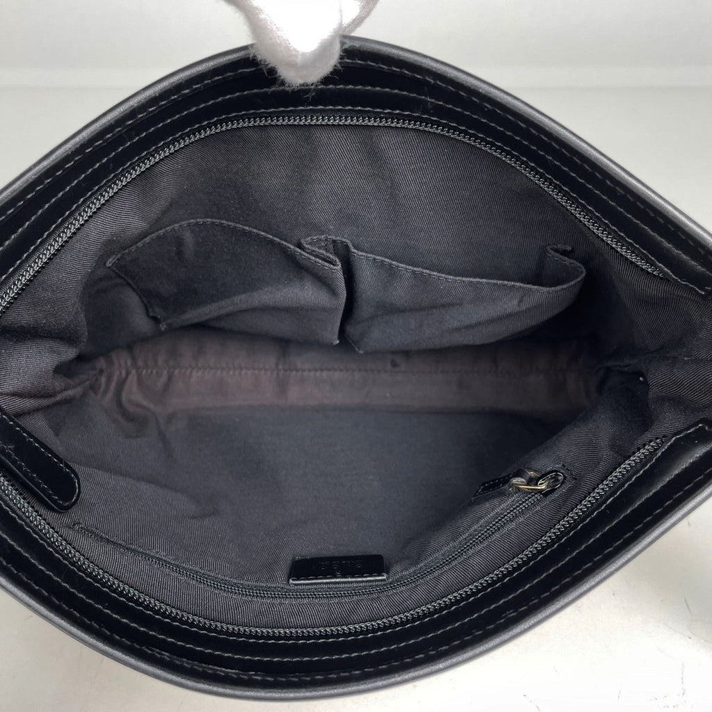 Gucci GG Pattern Shoulder Bag Sherry Line Web Canvas Beige Black — view 8