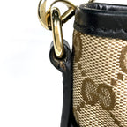 Gucci GG Pattern Shoulder Bag Sherry Line Web Canvas Beige Black — view 4