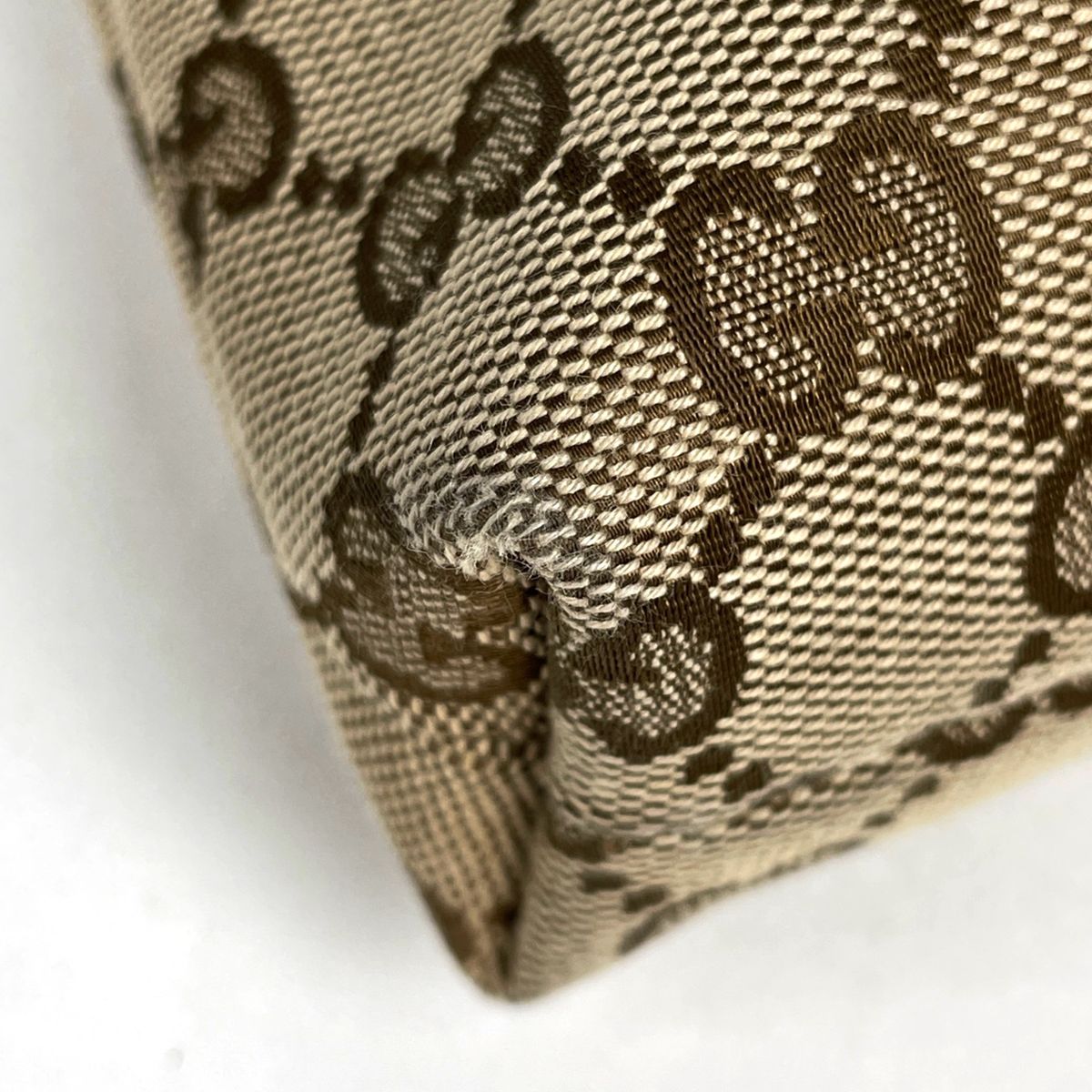 Gucci GG Pattern Shoulder Bag Sherry Line Web Canvas Beige Black — view 3