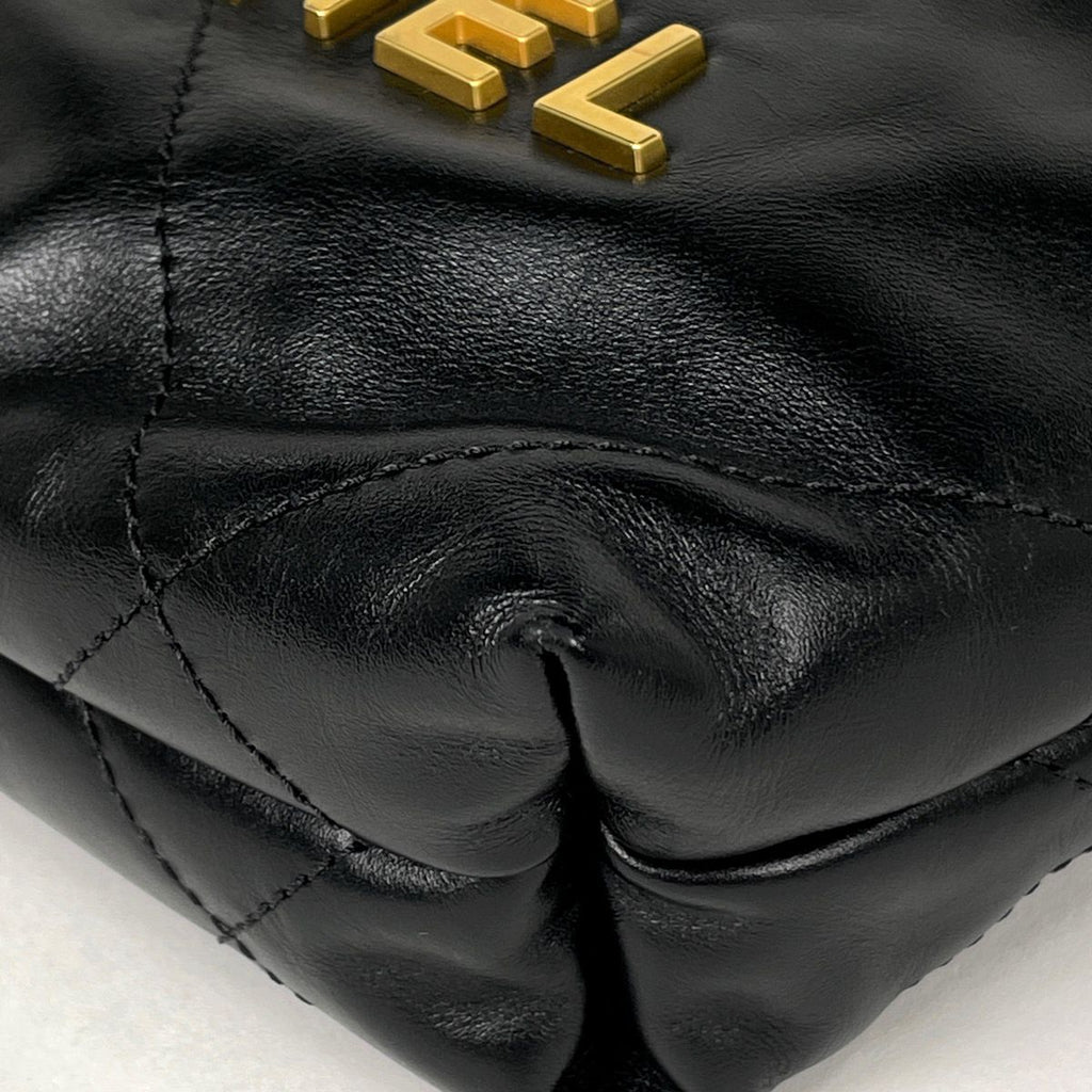 Chanel 22 Mini 2-Way Shoulder Bag Leather Black — view 3