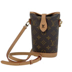 Louis Vuitton Fold Pouch Shoulder Bag Monogram Brown