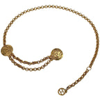 Chanel CC Logo Chain Belt Double Strand Gold Plated