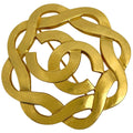 Chanel CC Logo Brooch Gold Plated