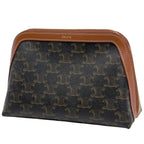 Celine Triomphe Pouch Makeup Brown
