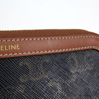 Celine Triomphe Pouch Makeup Brown — view 4