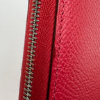 Hermes Azap Silk in Compact Zip Around Scarf Bifold Wallet Veau Bougainvillea — view 5
