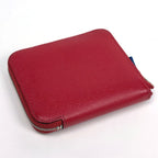 Hermes Azap Silk in Compact Zip Around Scarf Bifold Wallet Veau Bougainvillea — view 2