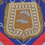 Hermes Carre 90 Cliquetis Silk Scarf Red Navy Gold — view 6