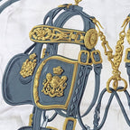 Hermes Carre 90 Brides de Gala Silk Scarf Blue — view 8