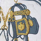 Hermes Carre 90 Brides de Gala Silk Scarf Blue — view 9