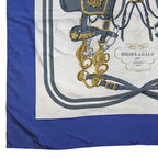 Hermes Carre 90 Brides de Gala Silk Scarf Blue — view 2