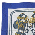 Hermes Carre 90 Brides de Gala Silk Scarf Blue — view 4