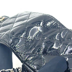 Chanel Quilted CC Logo Enamel Leather Black Pouch Silver — view 8