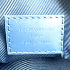 Louis Vuitton Take Off Pouch Aerogram Leather Blue Clutch Silver — view 4