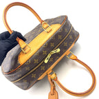 Louis Vuitton Deauville Bowling Vanity Monogram Leather Brown Light Handbag Gold — view 9