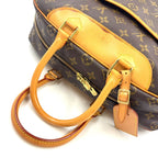 Louis Vuitton Deauville Bowling Vanity Monogram Leather Brown Light Handbag Gold — view 7