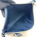Louis Vuitton Take Off Pouch Aerogram Leather Blue Clutch Silver — view 3