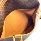 Celine Macadam Leather Brown Light Mini Boston Bag Gold — view 6