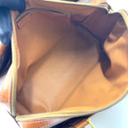 Celine Macadam Leather Brown Light Mini Boston Bag Gold — view 3