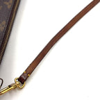 Louis Vuitton Pochette Monogram Leather Brown Light Handbag Gold — view 8