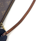 Louis Vuitton Pochette Monogram Leather Brown Light Handbag Gold — view 6