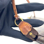 Louis Vuitton Pochette Monogram Leather Brown Light Handbag Gold — view 5