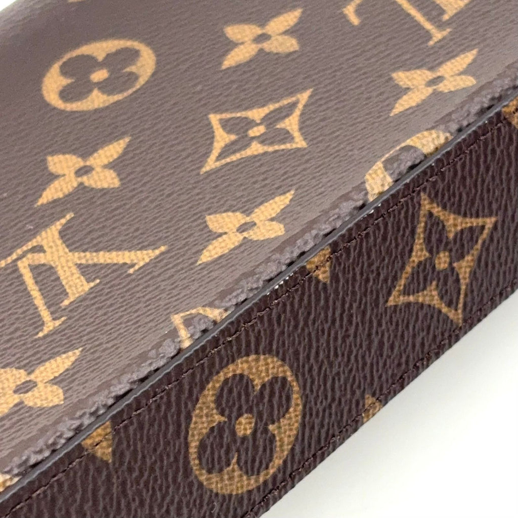 Louis Vuitton Pochette Felicity Monogram Leather Suede Pink Purple Brown — view 6