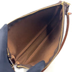 Louis Vuitton Pochette Monogram Leather Brown Light Handbag Gold — view 3