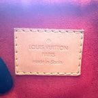 Louis Vuitton Pallas MM Monogram Leather Brown Light Red Handbag Gold — view 4