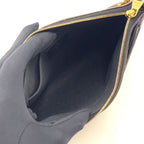 Louis Vuitton Pallas Clutch Monogram Leather Brown Black Handbag Gold — view 3