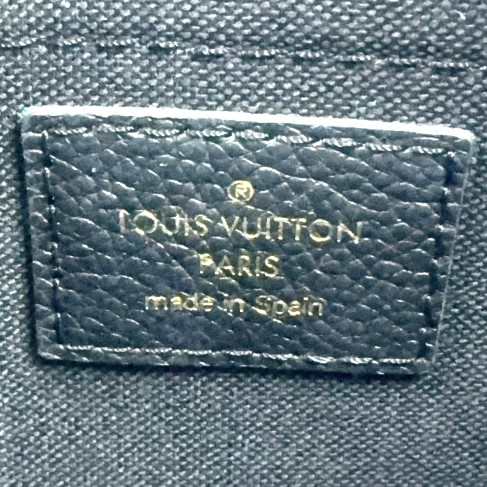 Louis Vuitton Pallas Clutch Monogram Leather Brown Black Handbag Gold — view 4