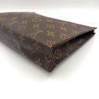 Louis Vuitton Posh Souffle Monogram Leather Brown Light Pouch Gold — view 7