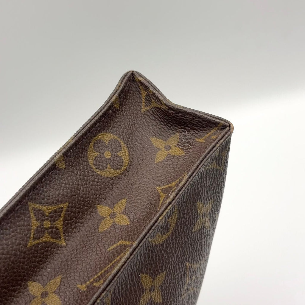Louis Vuitton Posh Souffle Monogram Leather Brown Light Pouch Gold — view 8