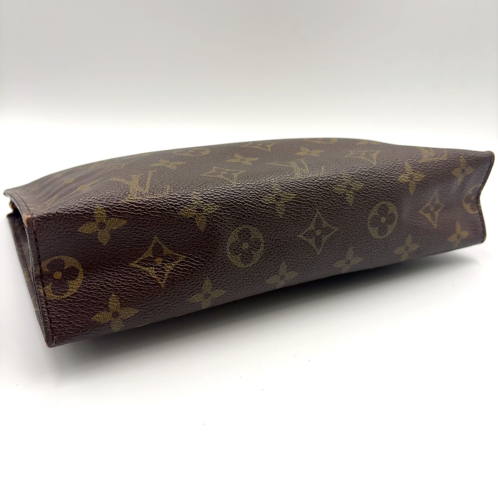 Louis Vuitton Posh Souffle Monogram Leather Brown Light Pouch Gold — view 5