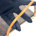 Louis Vuitton Pochette Monogram Leather Brown Light Handbag Gold — view 9