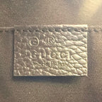 Gucci GG Canvas Leather Dark Brown Beige Belt Bag Silver — view 4