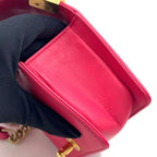 Chanel Boy Small Tweed Lambskin Pink Chain Shoulder Bag Gold — view 8