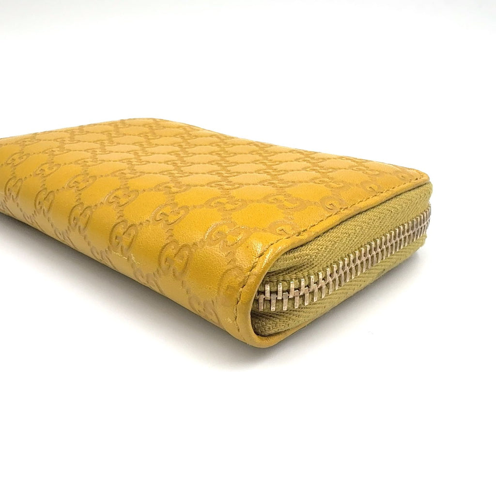Gucci Guccissima Coin Case Leather Yellow Wallet Gold — view 6