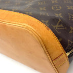 Louis Vuitton Alma PM Monogram Leather Brown Light Handbag Gold — view 9