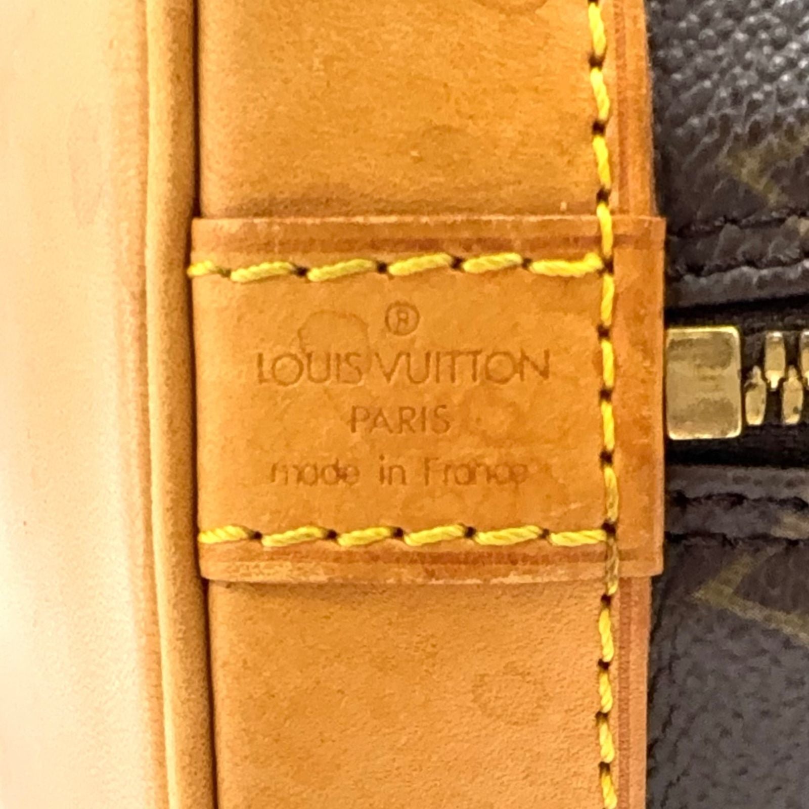 Louis Vuitton Alma PM Monogram Leather Brown Light Handbag Gold — view 4