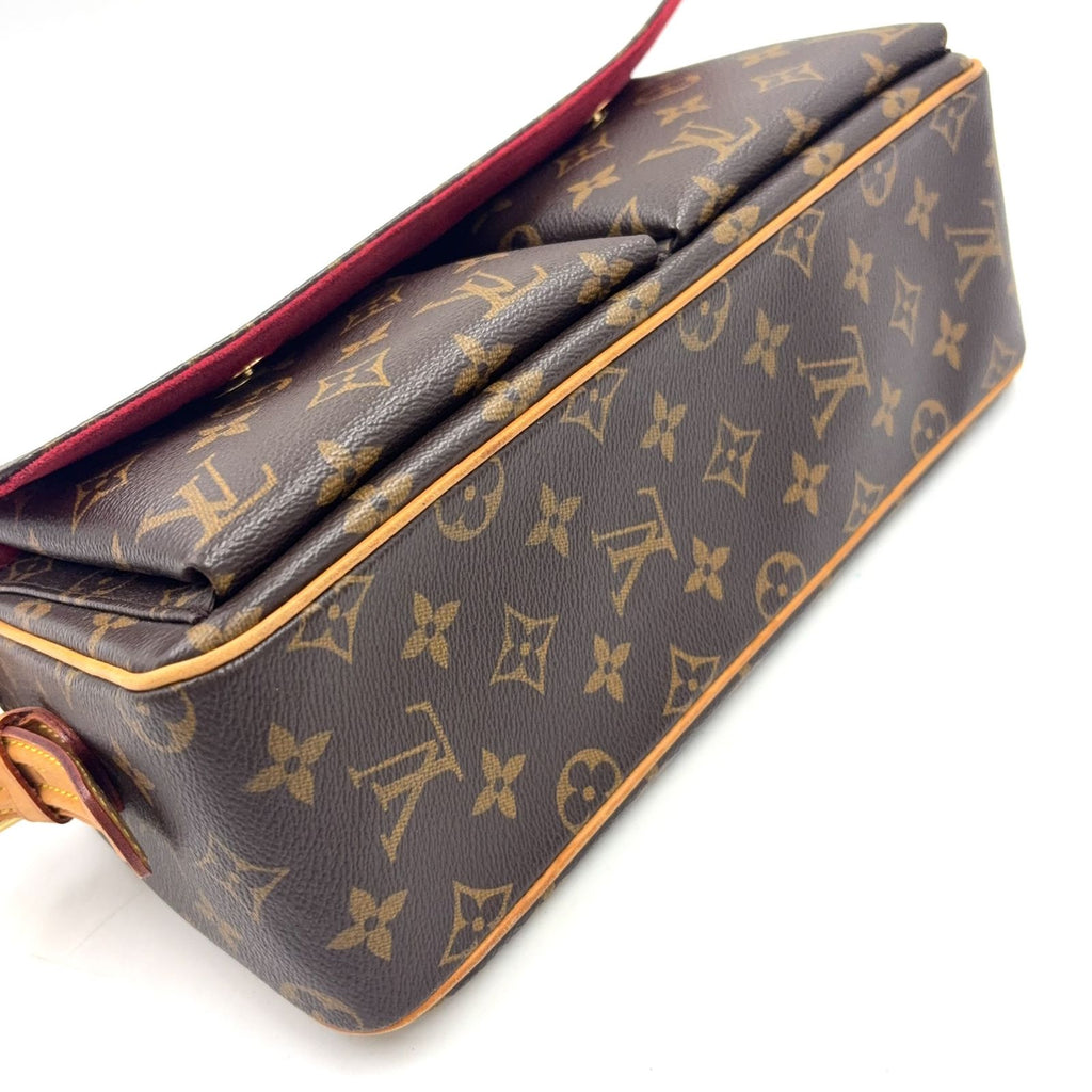 Louis Vuitton Viva Cite MM Monogram Leather Brown Light Shoulder Bag Gold — view 5
