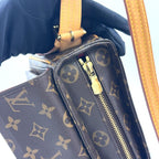 Louis Vuitton Viva Cite MM Monogram Leather Brown Light Shoulder Bag Gold — view 8